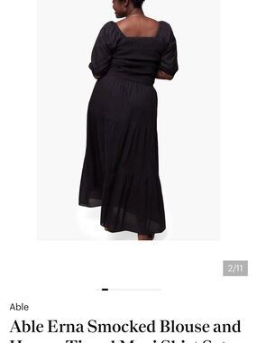 Able Erma Smocked Blouse and tiered skirt
